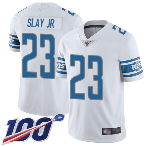 Detroit Lions Limited White Youth Darius Slay Road Jersey NFL Football 23 100th Season Vapor Untouchable